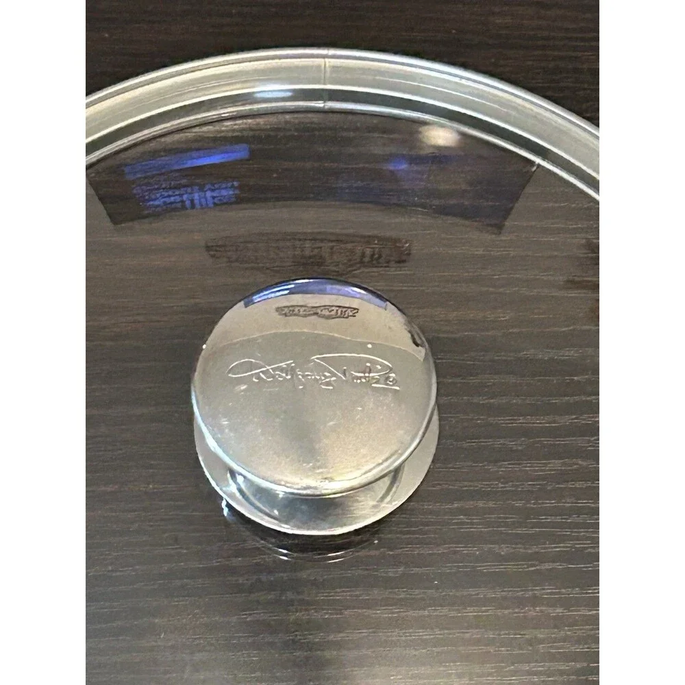 Wolfgang Puck 8” Glass Replacement Lid Only Stainless Rim Knob Tempered Cookware